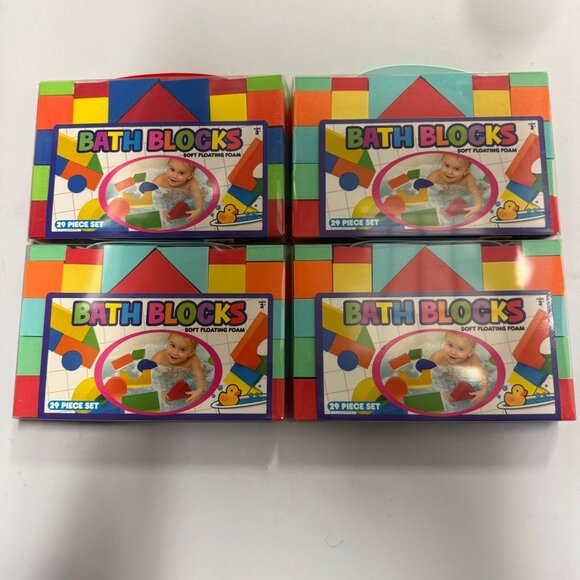 Children’s Bath Blocks Soft Floating Foam 29 Piece Set. 4PK - Picture 2 of 5